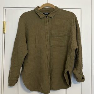 Madewell double gauze cotton shirt size medium